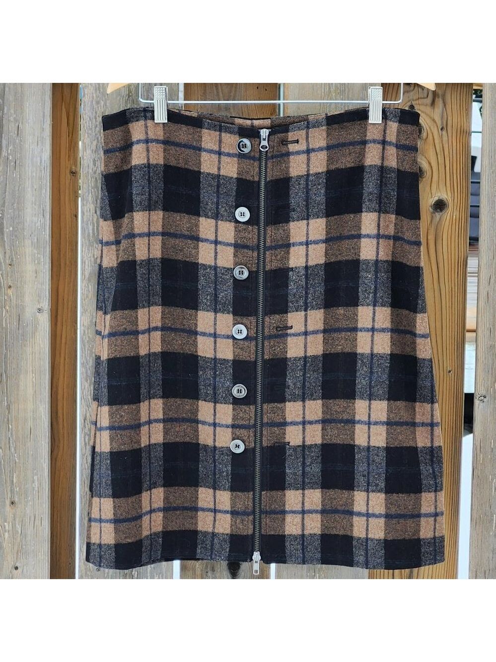 Atelier Gardeur Germany Plaid Skirt Wool Women's Size 16 XL
